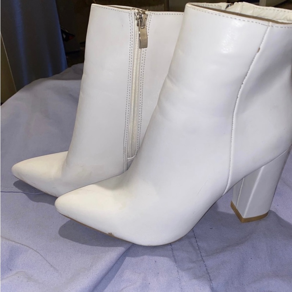 White Heeled Boots